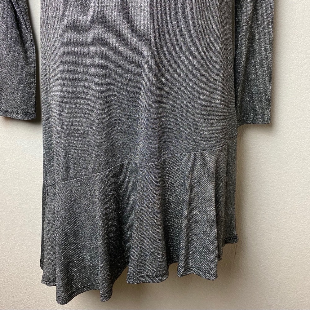 Copper Key Big Girls and Child Gray Metallic Sweater Dress - Picture 2 of 6